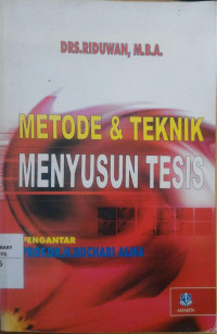 Metode & Teknik Menyusun Tesis